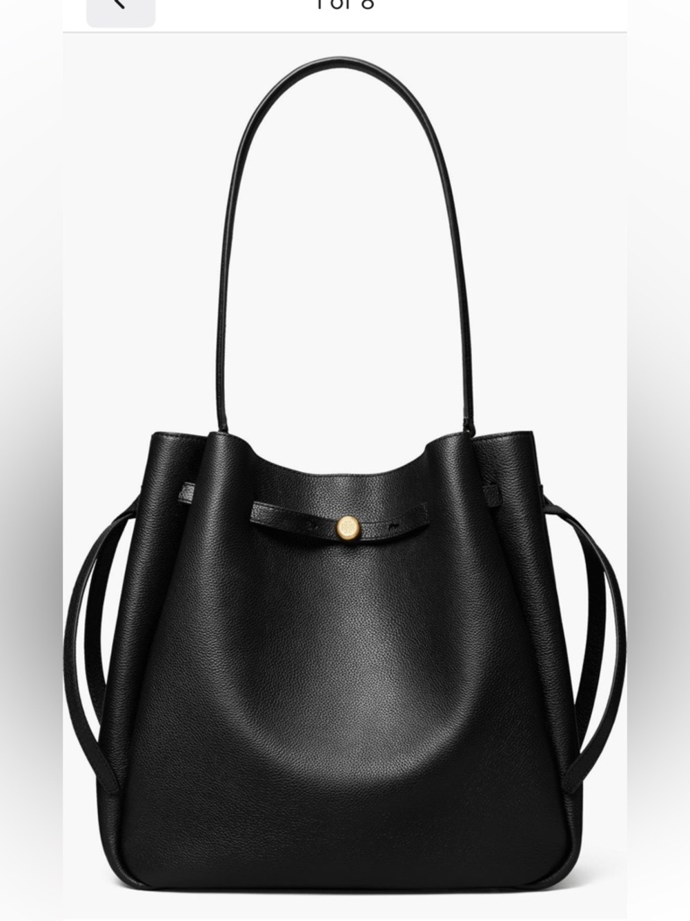 Tory Burch Large Rome Black Leather Bag